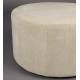 Pouf Rocca Latte Dutchbone Assise en Bois et Tissu Siège d'Appoint Design 40x70x70cm