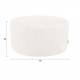 Pouf Rocca Latte Dutchbone Assise en Bois et Tissu Siège d'Appoint Design 40x70x70cm
