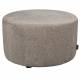 Pouf Rocca Cappuccino Dutchbone Assise en Bois et Tissu Siège d'Appoint Design 40x70x70cm