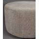 Pouf Rocca Cappuccino Dutchbone Assise en Bois et Tissu Siège d'Appoint Design 40x70x70cm