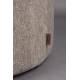 Pouf Rocca Cappuccino Dutchbone Assise en Bois et Tissu Siège d'Appoint Design 40x70x70cm