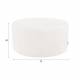 Pouf Rocca Cappuccino Dutchbone Assise en Bois et Tissu Siège d'Appoint Design 40x70x70cm