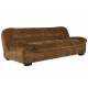 Canapé Douglas Dutchbone Sofa 3 Places Velours et Bois Assise de Salon Design Retro 78x102,5x214cm