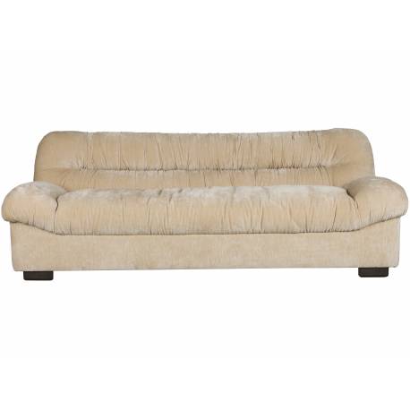 Canapé Douglas Dutchbone Sofa 3 Places Velours et Bois Assise de Salon Design Retro 78x102,5x214cm