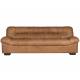 Canapé Douglas Dutchbone Sofa 3 Places Cuir et Bois Assise de Salon Design Retro 78x102,5x214cm