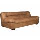 Canapé Douglas Dutchbone Sofa 3 Places Cuir et Bois Assise de Salon Design Retro 78x102,5x214cm