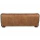 Canapé Douglas Dutchbone Sofa 3 Places Cuir et Bois Assise de Salon Design Retro 78x102,5x214cm
