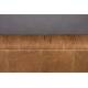 Canapé Douglas Dutchbone Sofa 3 Places Cuir et Bois Assise de Salon Design Retro 78x102,5x214cm
