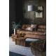 Canapé Douglas Dutchbone Sofa 3 Places Cuir et Bois Assise de Salon Design Retro 78x102,5x214cm