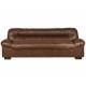 Canapé Douglas Dutchbone Sofa 3 Places Cuir et Bois Assise de Salon Design Retro 78x102,5x214cm