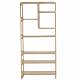 Etagère Dallas Athezza Bibliothèque En Acier Beige Meuble de Rangement 7 Plateaux 30x82x180cm