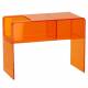 Table Basse Flexi Athezza Table de Salon Rectangulaire Acrylique Orange Guéridon 30x45x60cm
