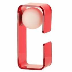 Applique Charlotte Rouge Athezza Luminaire Mural en Verre et Acrylique Eclairage Design 10x12x30cm
