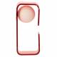 Applique Charlotte Rouge Athezza Luminaire Mural en Verre et Acrylique Eclairage Design 10x12x30cm