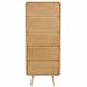 Chiffonnier Rise Zuiver Cabinet 5 Tiroirs en Frêne Couleur Naturelle Semainier 40x45x112cm