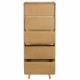 Chiffonnier Rise Zuiver Cabinet 5 Tiroirs en Frêne Couleur Naturelle Semainier 40x45x112cm