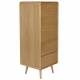Chiffonnier Rise Zuiver Cabinet 5 Tiroirs en Frêne Couleur Naturelle Semainier 40x45x112cm