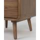 Chiffonnier Rise Zuiver Cabinet 5 Tiroirs en Frêne Couleur Noyer Semainier 40x45x112cm