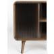Table de Nuit Rise Zuiver Table de Chevet Bois et Vitre Guéridon Sellette d'Appoint 3 Niches 40x50x55cm