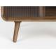 Table de Nuit Rise Zuiver Table de Chevet Bois et Vitre Guéridon Sellette d'Appoint 3 Niches 40x50x55cm