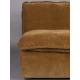 Fauteuil Radley Dutchbone Assise 1 Place Velours Cognac et Bois Sofa Siège de Salon Rétro 82x83x100cm