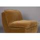 Fauteuil Radley Dutchbone Assise 1 Place Velours Cognac et Bois Sofa Siège de Salon Rétro 82x83x100cm