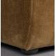 Fauteuil Radley Dutchbone Assise 1 Place Velours Cognac et Bois Sofa Siège de Salon Rétro 82x83x100cm