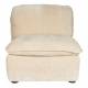 Fauteuil Radley Dutchbone Assise 1 Place Velours Beige et Bois Sofa Siège de Salon Rétro 82x83x100cm