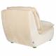 Fauteuil Radley Dutchbone Assise 1 Place Velours Beige et Bois Sofa Siège de Salon Rétro 82x83x100cm
