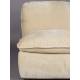 Fauteuil Radley Dutchbone Assise 1 Place Velours Beige et Bois Sofa Siège de Salon Rétro 82x83x100cm