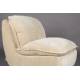 Fauteuil Radley Dutchbone Assise 1 Place Velours Beige et Bois Sofa Siège de Salon Rétro 82x83x100cm