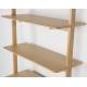 Etagère Rise Zuiver Rangement Mural 3 Niveaux 1 Niche Bois et Verre Bibliothèque à Poser 35x90x180cm