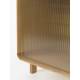 Etagère Rise Zuiver Rangement Mural 3 Niveaux 1 Niche Bois et Verre Bibliothèque à Poser 35x90x180cm