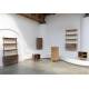 Etagère Rise Zuiver Rangement Mural 3 Niveaux 1 Niche Bois et Verre Bibliothèque à Poser 35x90x180cm