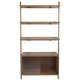 Etagère Rise Zuiver Rangement Mural 3 Niveaux 1 Niche Bois et Verre Bibliothèque à Poser 35x90x180cm