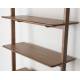 Etagère Rise Zuiver Rangement Mural 3 Niveaux 1 Niche Bois et Verre Bibliothèque à Poser 35x90x180cm