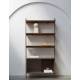 Etagère Rise Zuiver Rangement Mural 3 Niveaux 1 Niche Bois et Verre Bibliothèque à Poser 35x90x180cm