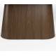 Table Almira Woody Table de Salle à Manger Ovale en Bois et Effet Marbre Guéridon Finition Noyer Design Seventies 77x90x180cm