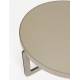 Table Basse Centre Woody Table de Salon Ronde en Acier et Bois Beige Guéridon 36x68x68cm