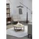 Table Basse Centre Woody Table de Salon Ronde en Acier et Bois Beige Guéridon 36x68x68cm