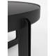 Table Basse Centre Woody Table de Salon Ronde en Acier et Bois Noir Guéridon 36x68x68cm