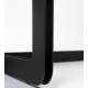 Table Basse Centre Woody Table de Salon Ronde en Acier et Bois Noir Guéridon 36x68x68cm