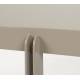 Table Basse Centre Woody Table de Salon Ovale en Acier et Bois Beige Guéridon 36x68x102cm