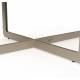 Table Basse Centre Woody Table de Salon Ovale en Acier et Bois Beige Guéridon 36x68x102cm
