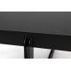 Table Basse Centre Woody Table de Salon Ovale en Acier et Bois Noir Guéridon 36x68x102cm