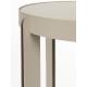 Guéridon Centre Woody Table d'Appoint de Salon Ronde en Acier et Bois Beige 42,5x42,5x52cm
