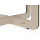 Guéridon Centre Woody Table d'Appoint de Salon Ronde en Acier et Bois Beige 42,5x42,5x52cm