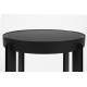 Guéridon Centre Woody Table d'Appoint de Salon Ronde en Acier et Bois Noir 42,5x42,5x52cm