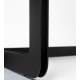 Guéridon Centre Woody Table d'Appoint de Salon Ronde en Acier et Bois Noir 42,5x42,5x52cm