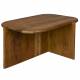 Table Basse Feller Dutchbone Table de Salon Acacia Guéridon Forme Angulaire 40x50x75cm